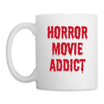 Accro aux films d’horreur - Mug blanc - blanc - Gauche