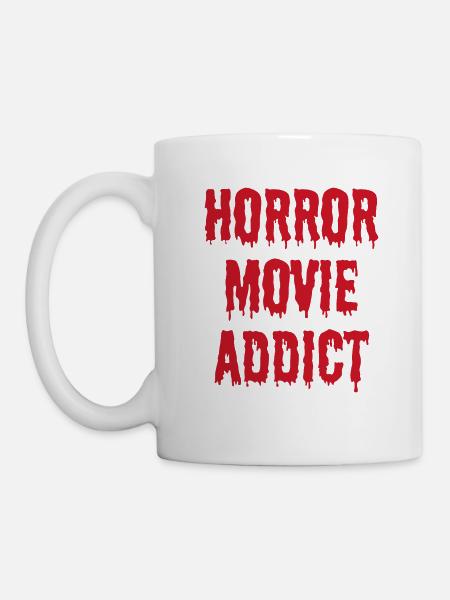 Süchtiger nach Horrorfilmen - Tasse - Weiß