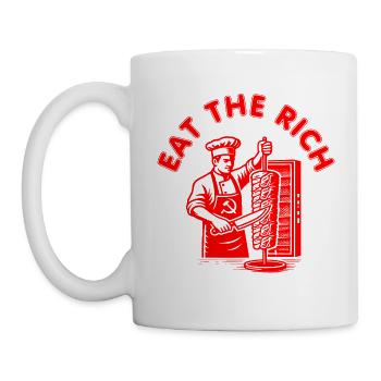 Eat the rich - Tasse - Weiß - Links