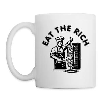 Eat the rich - Tasse - Weiß - Links