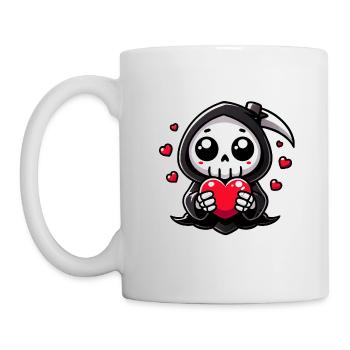 Mignon Faucheuse avec coeur - Mug blanc - blanc - Gauche