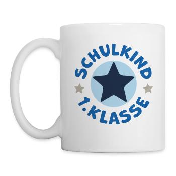 Schulkind 2026 Einschulung Schulanfang Erstklassig - Tasse - Weiß - Links