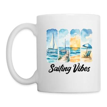 Sailing Vibes – Feel the Ocean - Mug - white - Left