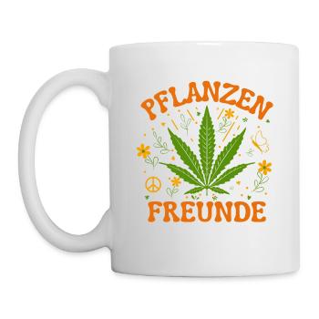 Stay Green – Retro plant design with style - Mug - white - Left