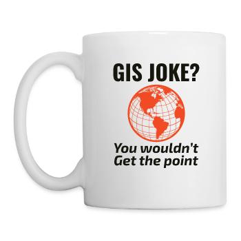 GIS Witz Kartografie Nerd Geospatial Humor - Tasse - Weiß - Links