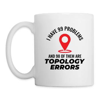 Topology Errors GIS Mapping Humor Cartography - Mug - white - Left