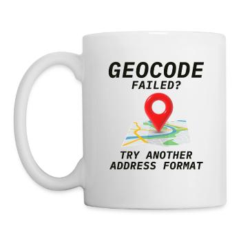 Géocodage Échec Adresse Format SIG Humour - Mug blanc - blanc - Gauche
