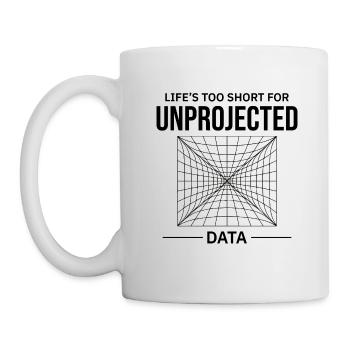 Unprojected Data GIS Cartography Mapping Error - Mug - white - Left