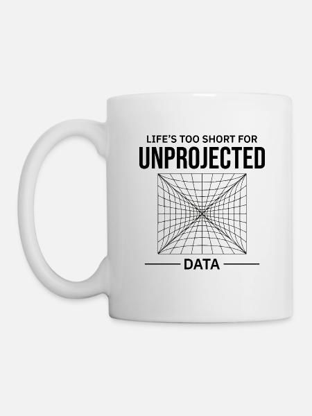 Fehler bei der Kartografiezuordnung von nicht projizierten Daten in der GIS - Tasse - Weiß