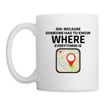 GIS Where Everything Is Map Location - Mug - white - Left