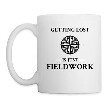 Travail sur le terrain, boussole, navigation, exploration, science - Mug blanc - blanc - Gauche