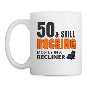 50 Still Rocking Recliner Funny Birthday - Mug - white - Left