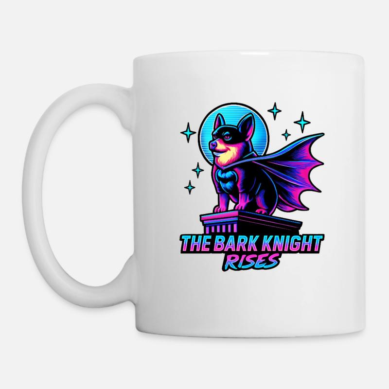 The Bark Knight Rises – Superhelden Corgi - Tasse - Weiß