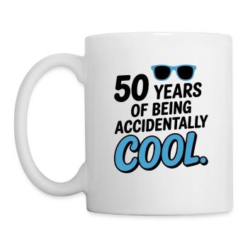 50 Years Accidentally Cool Sunglasses Birthday - Mug - white - Left