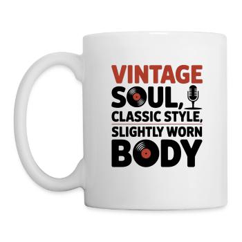 Vintage Soul Style Classique Corps Usé 50ème Anniversaire - Mug blanc - blanc - Gauche