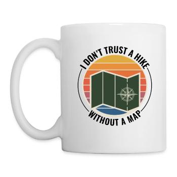 GIS Map Compass Retro Adventure Outdoor - Mug - white - Left