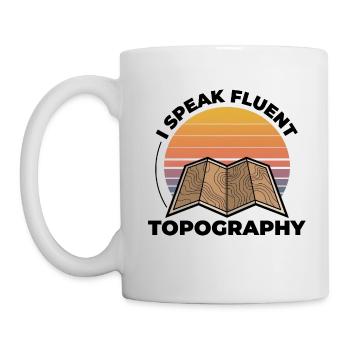 GIS Contour Map Sunset Outdoor Adventure - Mug - white - Left