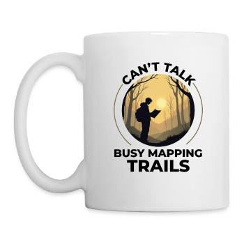 Outdoor Mapping Explorer Forest Map Sunrise - Mug - white - Left