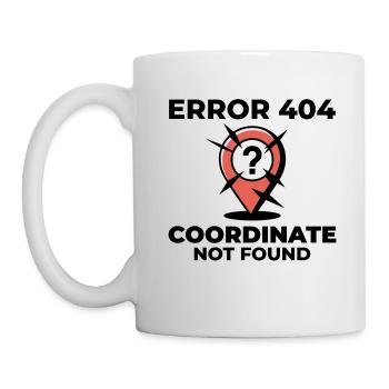 Fragezeichen-Stecknadel – GIS-Fehler "Verlorener Standort" - Tasse - Weiß - Links