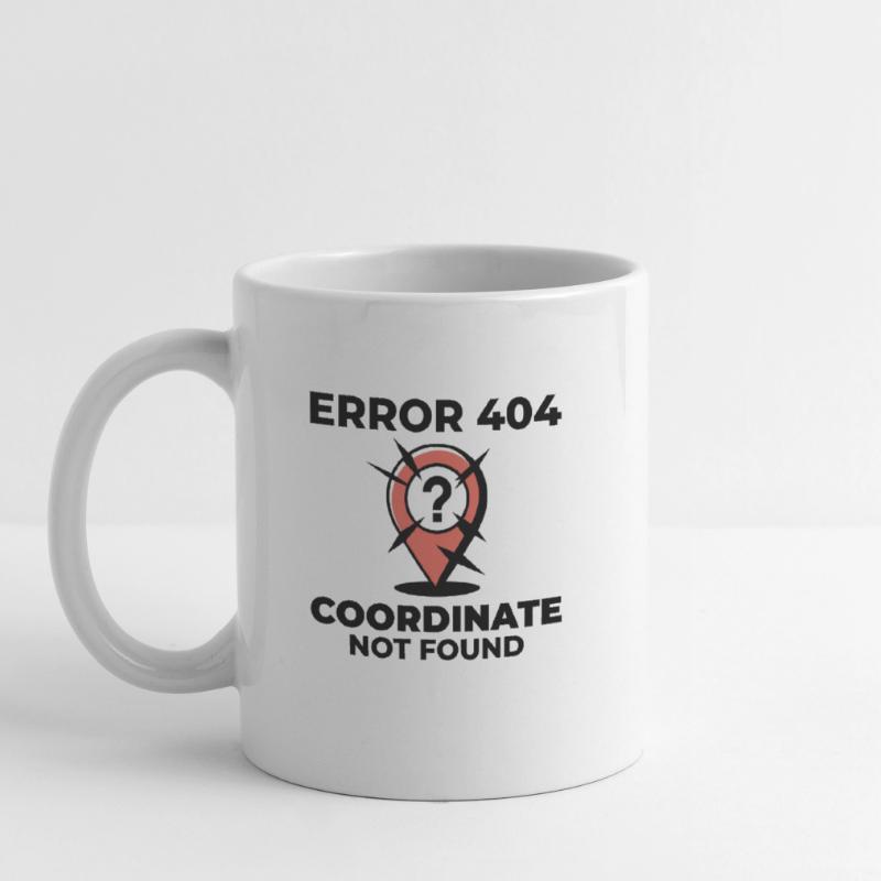 Point d’interrogation Épingle Emplacement perdu Erreur SIG Mug blanc