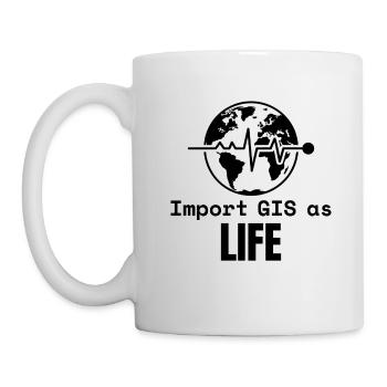 GIS Life Geospatial Mapping Datenanalyse - Tasse - Weiß - Links