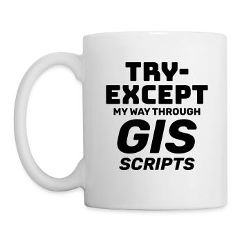 GIS-Skripte Programmieren Ausprobieren außer Debuggen - Tasse - Weiß - Links