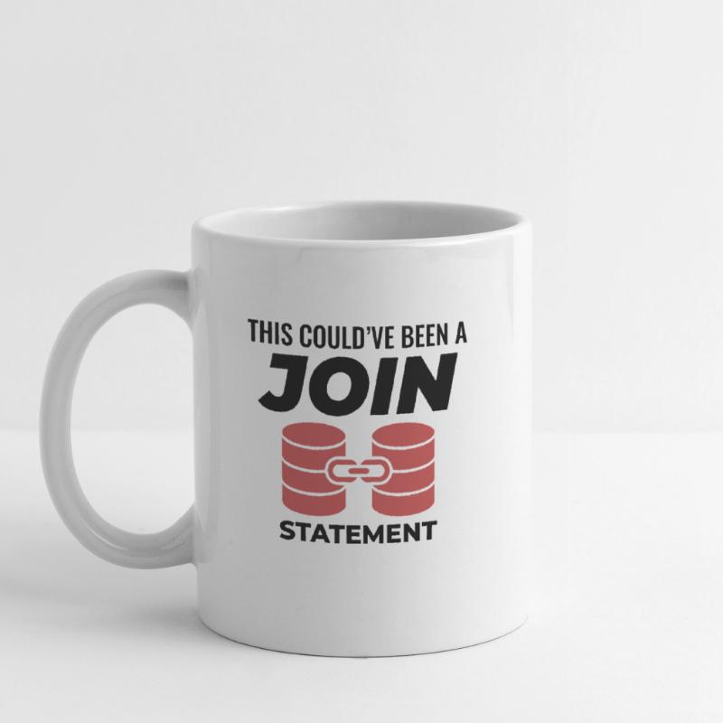 SQL Join Database Statement Programming Data Mug