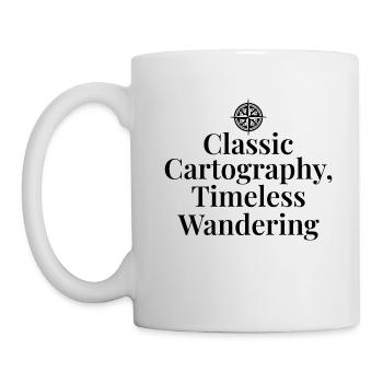 Klassische Kartographie Zeitloser Wanderkompass - Tasse - Weiß - Links