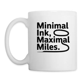 Minimal Ink Maximal Miles GIS Road Map - Mug - white - Left