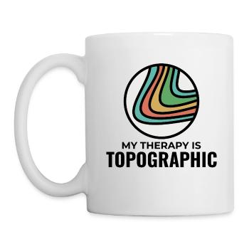 My Therapy Is Topographic GIS Contour Lines Map - Mug - white - Left