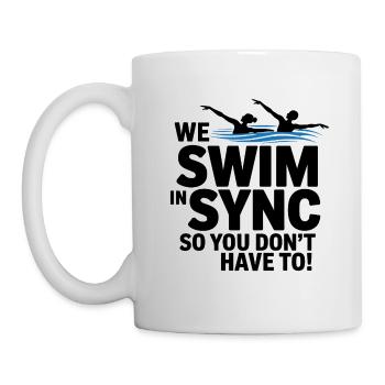 Synchronschwimmen Schwimmer Wassersportler - Tasse - Weiß - Links