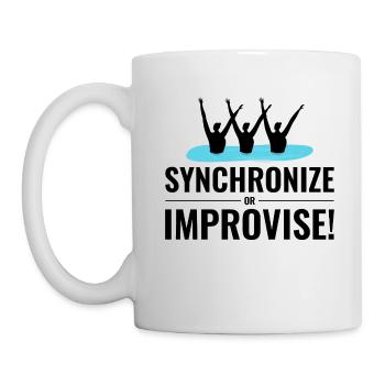 Synchronized Swimming Improvise Team Swimmer Humor - Mug - white - Left