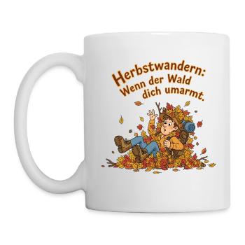 Randonnée d’automne : Quand la forêt vous embrasse - Mug blanc - blanc - Gauche
