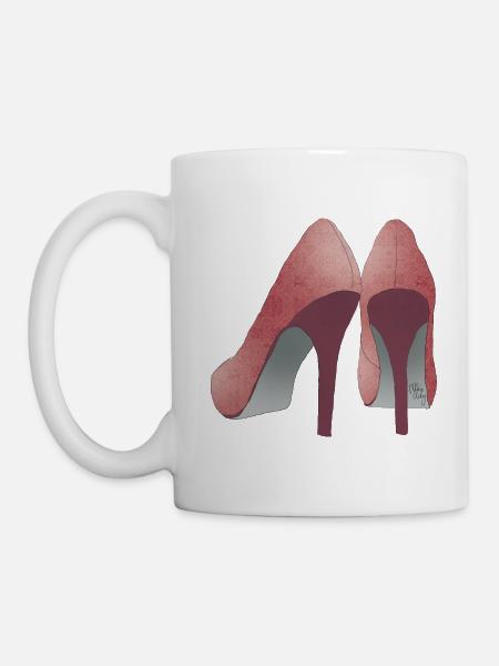 Miss Ady_escarpins motifs - Mug blanc - blanc