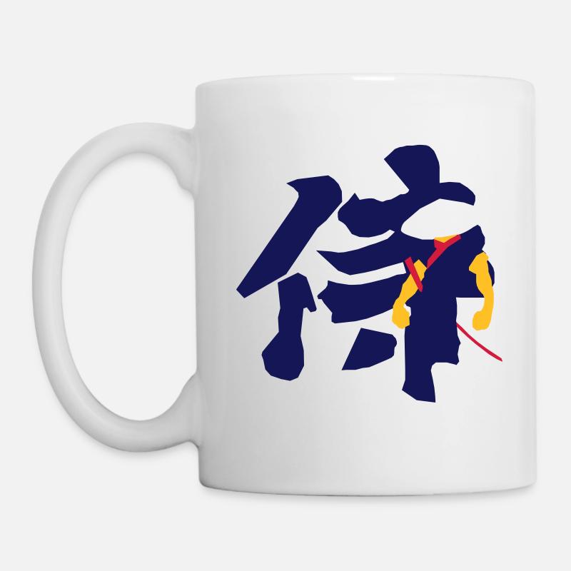 Samurai-Kanji - Tasse - Weiß