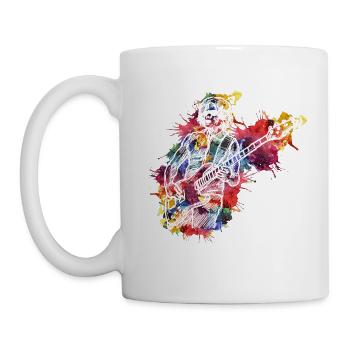 Abstract guitar art - Mug - white - Left