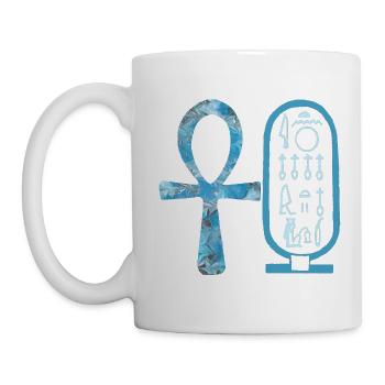 anch et cartouche nefertiti e 78 - Mug blanc - blanc - Gauche