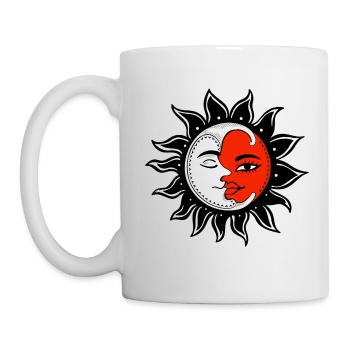 Soleil de lune - Mug blanc - blanc - Gauche