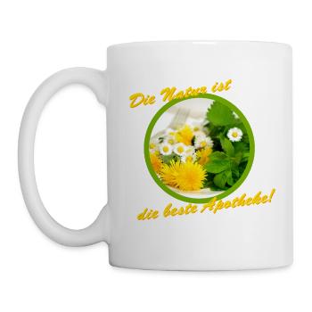 die natur ist die beste apotheke - Tasse - Weiß - Links