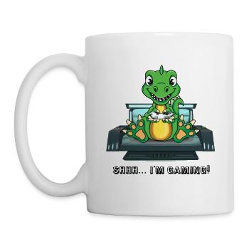 Dino-Spiele - Tasse - Weiß - Links
