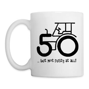 50 - but not rusty at all! - Mug - white - Left