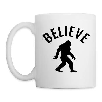 Bigfoot Yeti believe Big Foot Mythical Creatures - Mug - white - Left