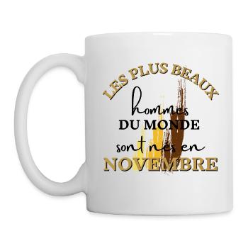 les plus beaux hommes du monde sont nés novembre - Mug blanc - blanc - Gauche