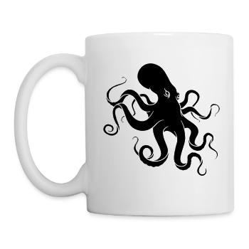Krake - Tasse - Weiß - Links