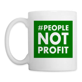 People not profit - Mug blanc - blanc - Gauche