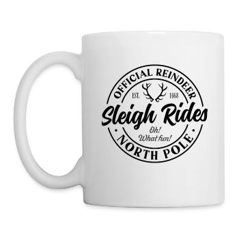 Reindeer Sleigh Rides - Mug - white - Left