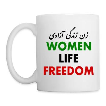 Women life freedom - Mug blanc - blanc - Gauche
