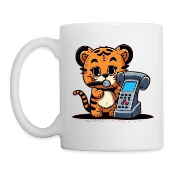 Little Tiger makes phone calls - Mug - white - Left