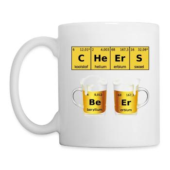 Tableau périodique de la bière - Mug blanc - blanc - Gauche