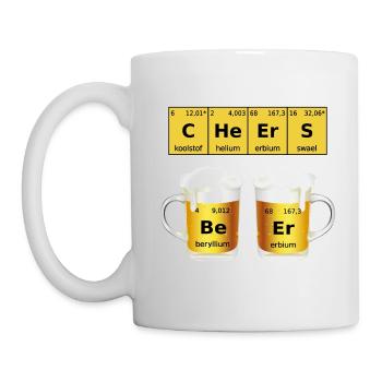 Tableau périodique de la bière - Mug blanc - blanc - Gauche